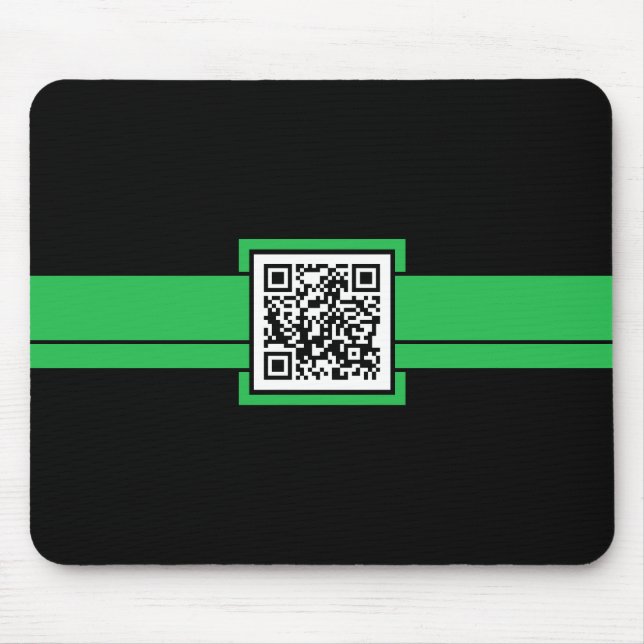 professional QR code : green ribbon Mouse Pad (Front)