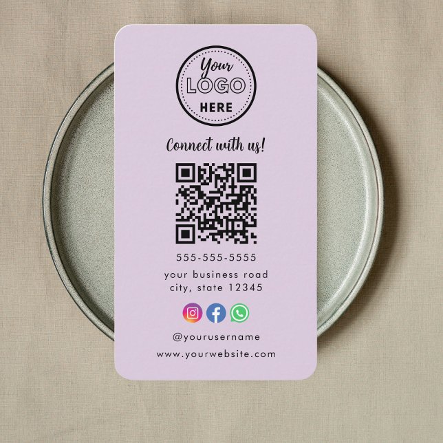 Professional Qr Code Instagram Facebook Logo Business Card (Creator Uploaded)