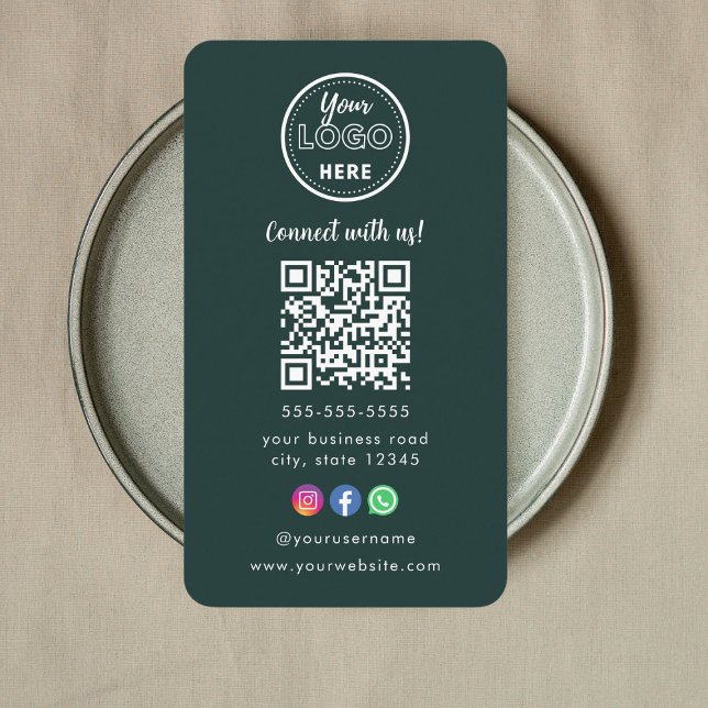 Professional Qr Code Instagram Facebook Logo Business Card (Creator Uploaded)