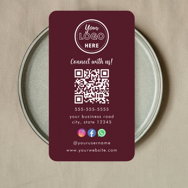 Professional Qr Code Instagram Facebook Logo Business Card (Creator Uploaded)