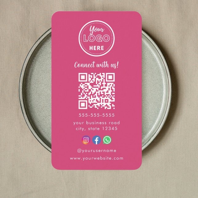 Professional Qr Code Instagram Facebook Logo Business Card (Creator Uploaded)