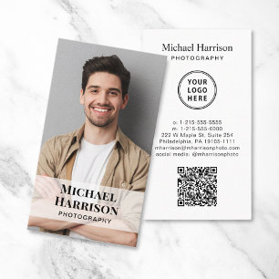 Professional QR Code Logo Photo Business Card