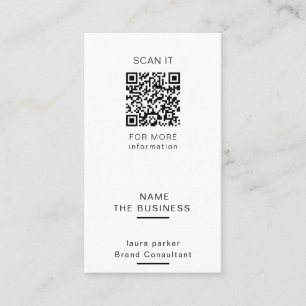 Professional QR Code Minimal Scannable Promotion Business Card