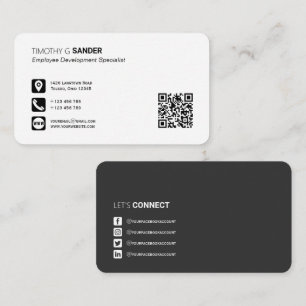 Professional QR code personal social media network Business Card