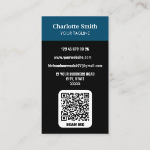 Professional QR Code Photo Business Card
