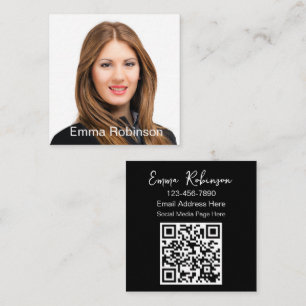 Professional QR Code Photo Contact Business Cards