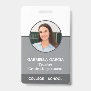 Professional QR Code School Photo ID badge