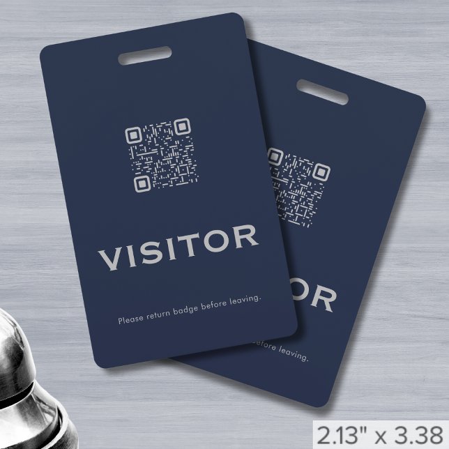 Professional QR Code Visitor Badge ID Badge (Creator Uploaded)