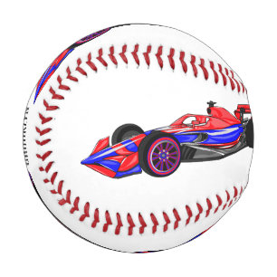 Professional racing car cartoon illustration baseball
