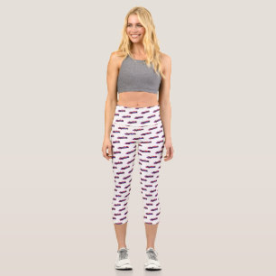 Professional racing car cartoon illustration capri leggings