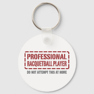 Professional Racquetball Player Key Ring
