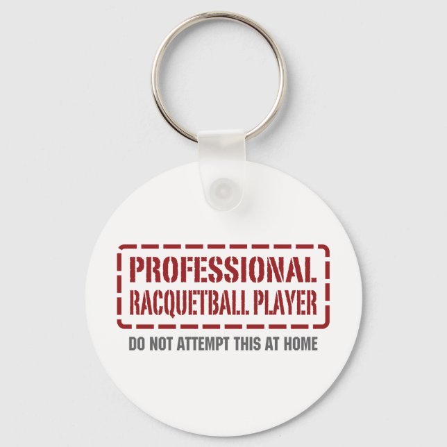 Professional Racquetball Player Key Ring (Front)