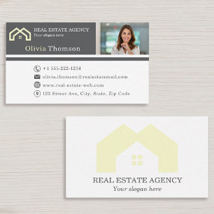 Professional Real estate agent photo Business Card