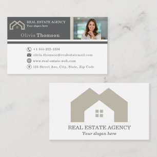 Professional Real estate agent photo Business Card