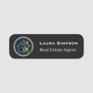 Professional Real Estate Company Logo Staff Name  Tag
