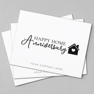 Professional Real Estate Happy Home Anniversary  Postcard