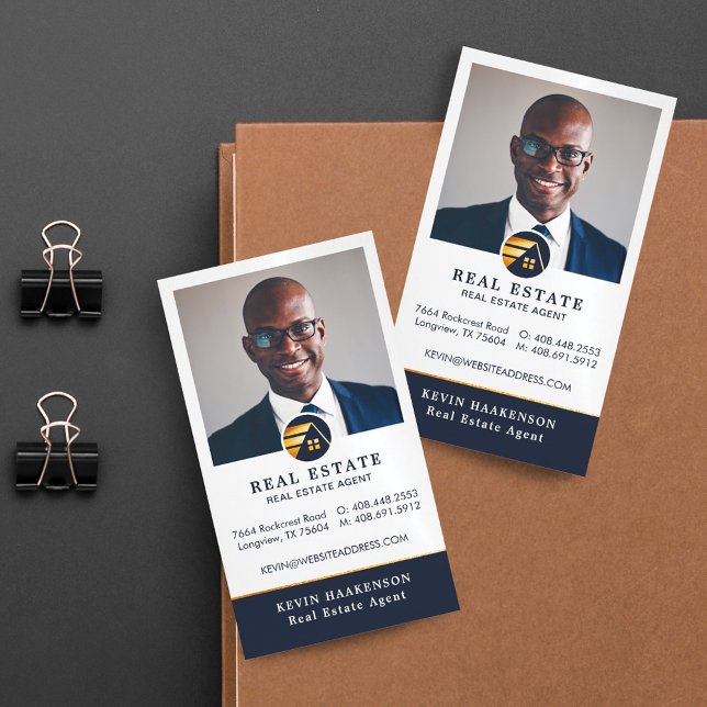 Professional Real Estate | Photo Layout Vertical Magnetic Business Card (Professional Real Estate | Photo Layout Vertical Business Card Magnet)