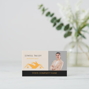 Professional Real Estate Promotional Realtor logo  Business Card