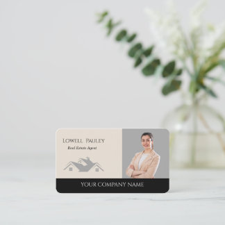 Professional Real Estate Promotional Realtor logo Business Card