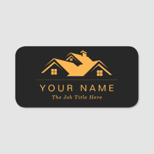 Professional Real Estate Promotional Realtor logo  Name Tag