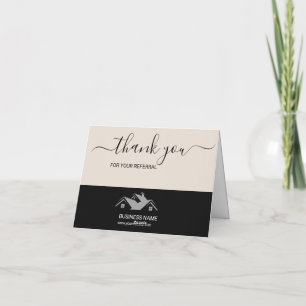 Professional Real Estate Promotional Realtor logo  Thank You Card
