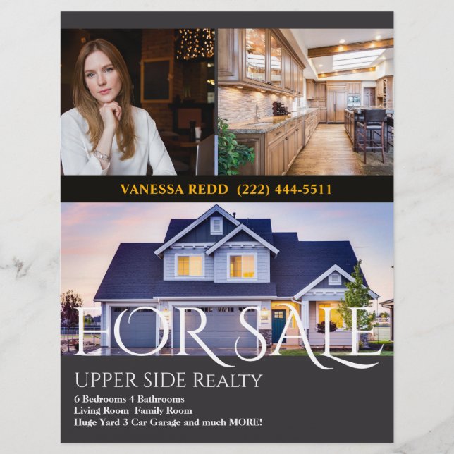 Professional Real Estate Realty Flyer For Sale (Front)