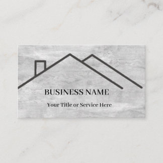Professional Real Estate Roof Logo Business Card