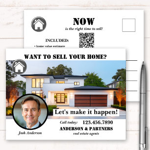 Professional Real Estate Sell a Home  Postcard