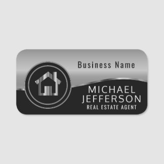 Professional Realtor  - Black and Silver Grey Name Tag