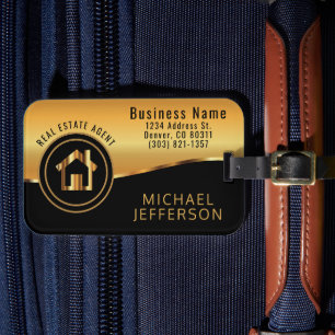 Professional Realtor - Black & Gold Luggage Tag