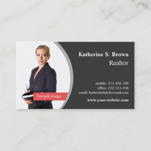 Professional Realtor Left Photo Business Cards