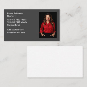 Professional Realtor Photo Business Cards