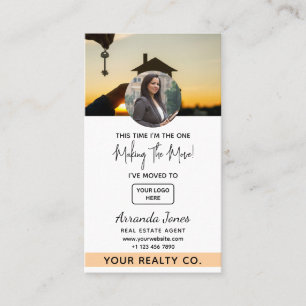 Professional Realtor Photo Real Estate Marketing  Business Card