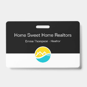 Professional Realtor Real Estate Staff Name Badges ID Badge