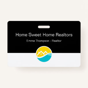 Professional Realtor Real Estate Staff Name Badges ID Badge