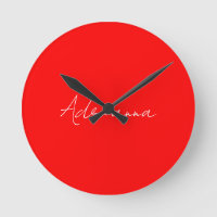 Professional red add your name handwriting retro