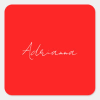 Professional red add your name handwriting retro