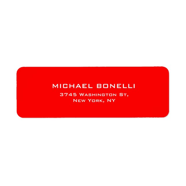 Professional Red Colour Simple Plain Elegant (Front)