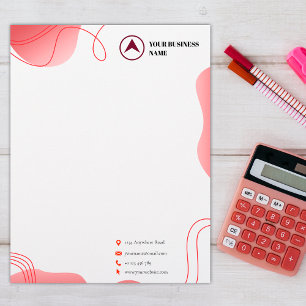 Professional red design, custom logo & business na custom letterhead