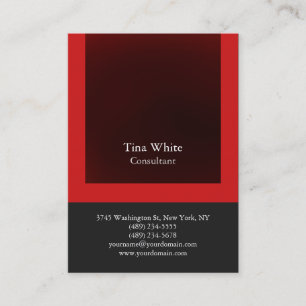 Professional Red Grey Colour Striped Unique Business Card
