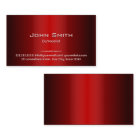Professional Red Metal DJ Music Business Card