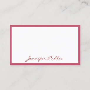 Professional Red Modern Handwritten Name Template Business Card