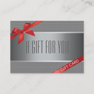 Professional Red Ribbon Metallic Gift Certificates