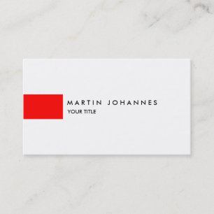 Professional Red White Profile Business Card