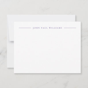 Professional Refined Modern Centre Name Purple Card