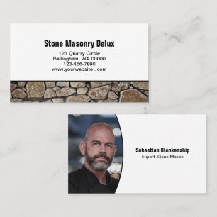 Professional Replaceable Photo Stone Wall Border Business Card