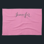 Professional retro vintage pink add your name tea towel<br><div class="desc">This template can be customised to meet all personal occupations.</div>