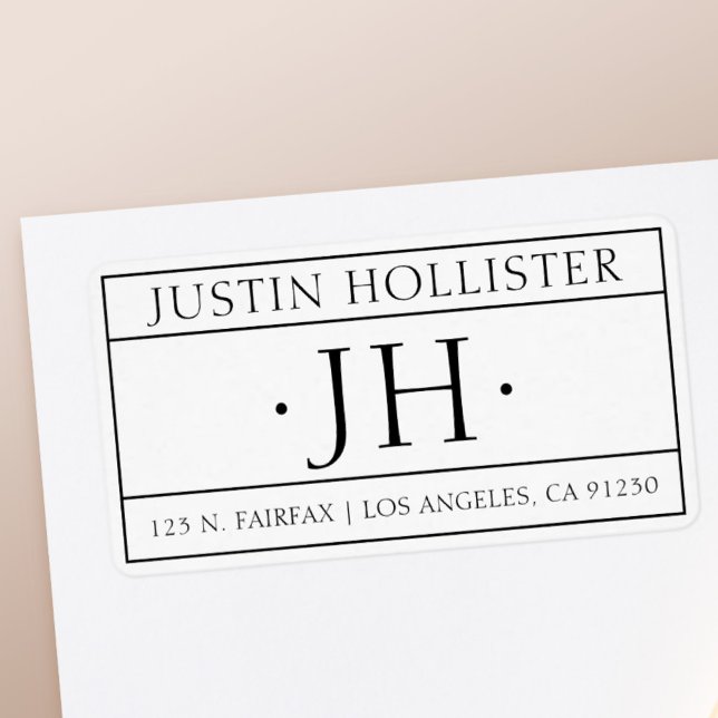 Professional Return Address Label | White & Black (Creator Uploaded)