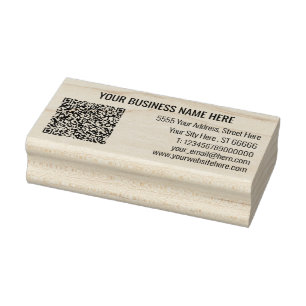 Professional Return Address QR Code Stamp Example