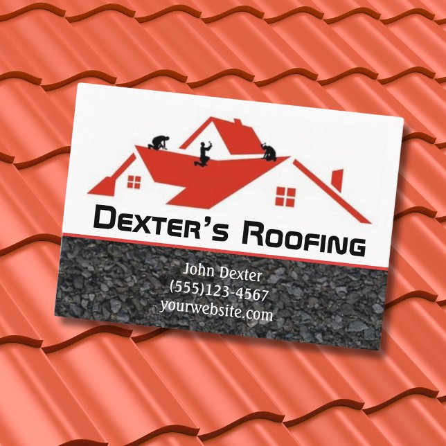 Professional Roofing Company Construction Business Card (Creator Uploaded)